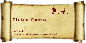 Miskov Andrea névjegykártya