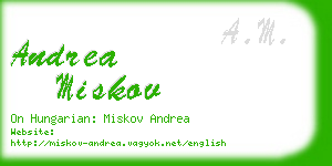 andrea miskov business card